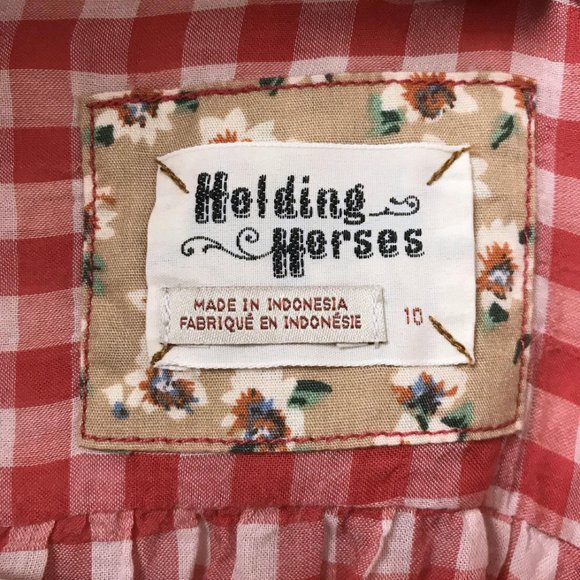 ❌❌SOLD❌❌ HOLDING HORSES GINGHAM Devon Top 10 12 - Picture 8 of 8